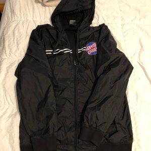 Santa Cruz black zip up size large